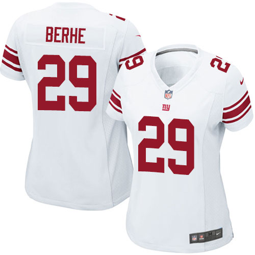 Women's Game Nat Berhe Nike Jersey White Road - #29 NFL New York Giants